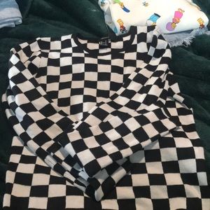 Black and white sweater